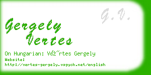 gergely vertes business card